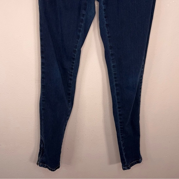 Size 25 Pilcro Jeans Low Rise Straight Dark Blue Denim Pants Stretch - Picture 7 of 13